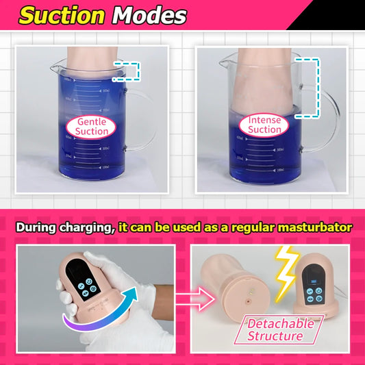 YUU Automatic Male Masturbator Sex Toy for Men Sex Machine with Sucking Vibration Electric Masturbation Cup Anime Adult Toys 18+