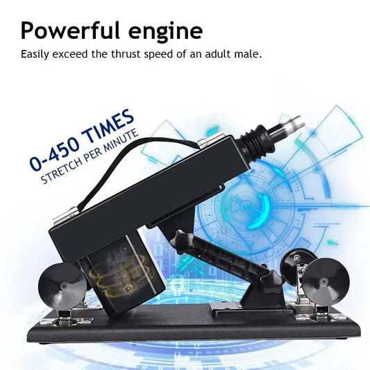 Sex Toy Machine Automatic Thrusting Device for Men Women Masturbation Adjustable Vaginal Anal Massage Pumping Gun with Holder